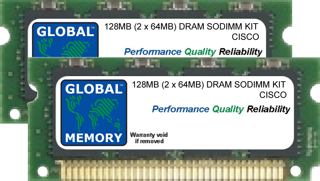 128MB (2 x 64MB) DRAM SODIMM RAM KIT FOR CISCO CATALYST 6000 SERIES SWITCHES MSFC MODULE & SUP1 ENGINE (MEM-MSFC-128MB)